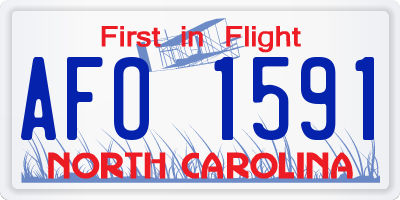 NC license plate AFO1591