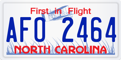 NC license plate AFO2464