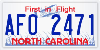 NC license plate AFO2471