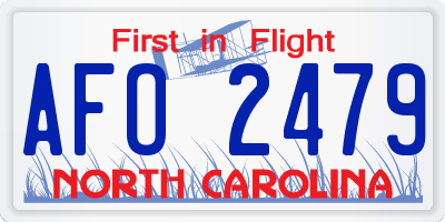 NC license plate AFO2479