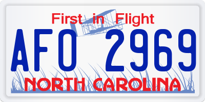 NC license plate AFO2969