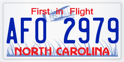 NC license plate AFO2979