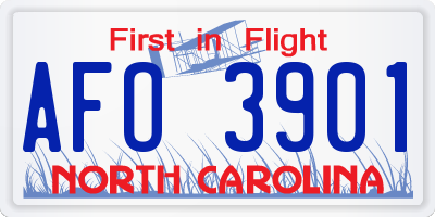 NC license plate AFO3901