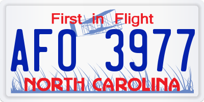 NC license plate AFO3977