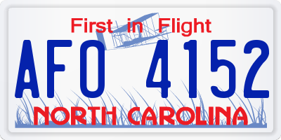 NC license plate AFO4152