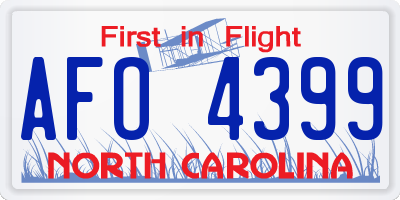 NC license plate AFO4399