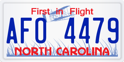 NC license plate AFO4479