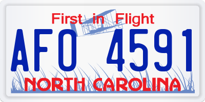 NC license plate AFO4591