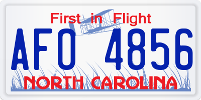 NC license plate AFO4856
