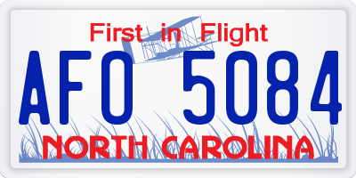 NC license plate AFO5084
