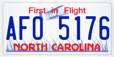 NC license plate AFO5176