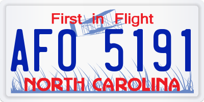 NC license plate AFO5191