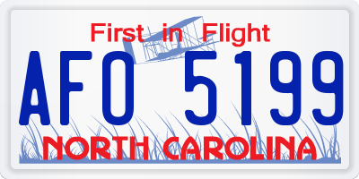 NC license plate AFO5199