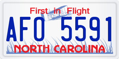 NC license plate AFO5591