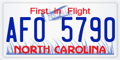 NC license plate AFO5790