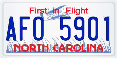 NC license plate AFO5901