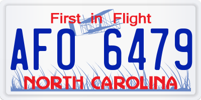 NC license plate AFO6479