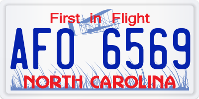 NC license plate AFO6569
