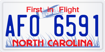 NC license plate AFO6591