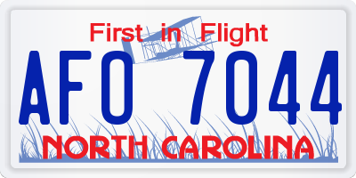 NC license plate AFO7044