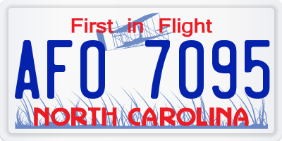 NC license plate AFO7095