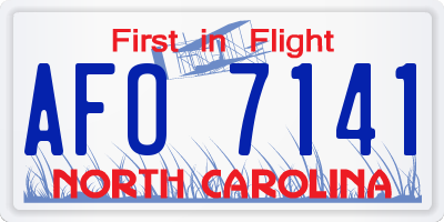 NC license plate AFO7141