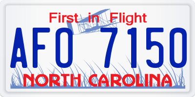NC license plate AFO7150