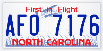 NC license plate AFO7176