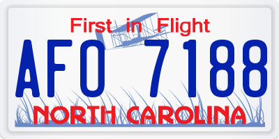 NC license plate AFO7188