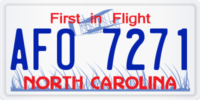 NC license plate AFO7271