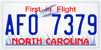 NC license plate AFO7379