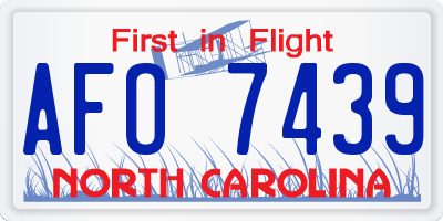 NC license plate AFO7439