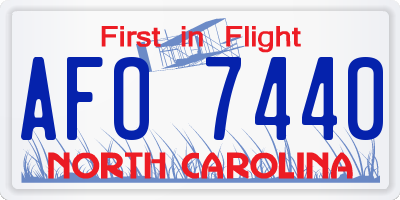 NC license plate AFO7440