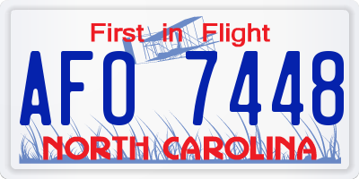 NC license plate AFO7448