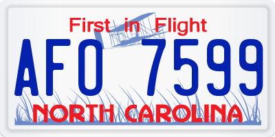 NC license plate AFO7599