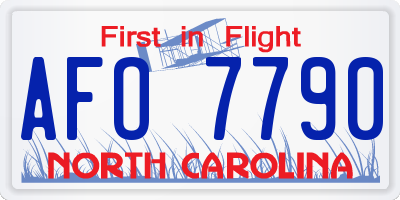 NC license plate AFO7790