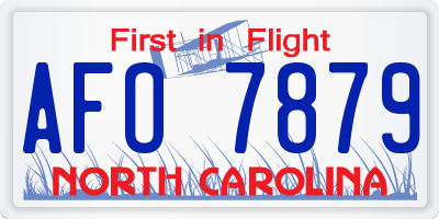 NC license plate AFO7879