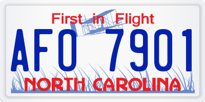 NC license plate AFO7901
