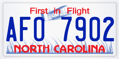NC license plate AFO7902