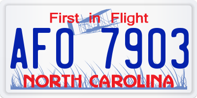 NC license plate AFO7903