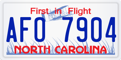 NC license plate AFO7904