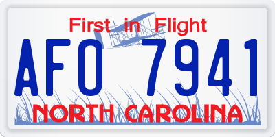 NC license plate AFO7941