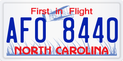 NC license plate AFO8440