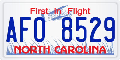 NC license plate AFO8529