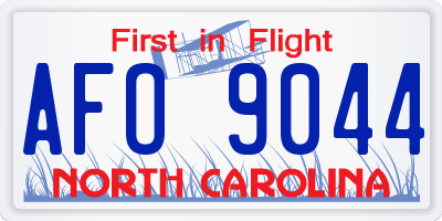 NC license plate AFO9044