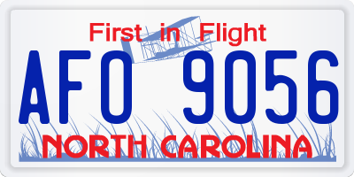NC license plate AFO9056