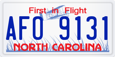 NC license plate AFO9131