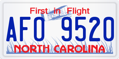 NC license plate AFO9520