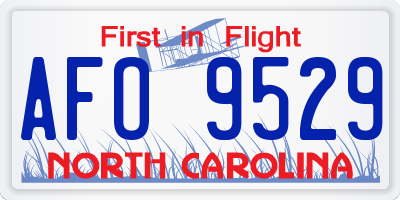 NC license plate AFO9529