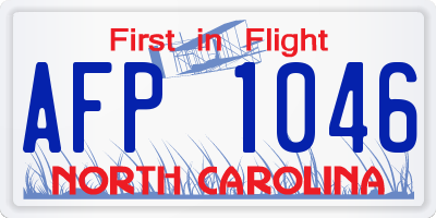 NC license plate AFP1046
